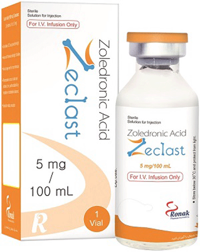 زولدرونیک اسید  5mg/100mL تزریقی