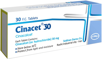 سیناکلست هیدروکلراید 30mg قرص خوراکی