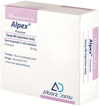 پیروکسیکام  20mg/1mL,1mL تزریقی