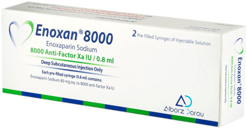 انوکساپارین سدیم  8000[iU](80mg),0.8mL سرنگ تزریقی