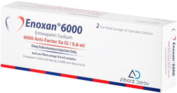 انوکساپارین سدیم  6000[iU](60mg),0.6mL سرنگ تزریقی