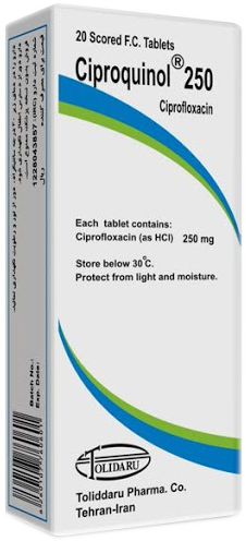 سیپروفلوکساسین  250mg قرص خوراکی