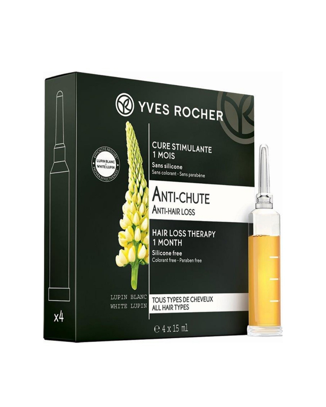 فراورده های حالت دهنده ،نرم کننده وتثبیت کننده آرایش مو (کرمها ، لوسیونها وروغنها) YVES ROCHER Phytum Actif Anti Chute : 1 Month Anti Hair Loss Course Occasional Progressive Hair Lass