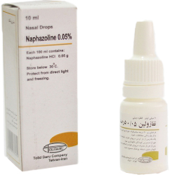 نفازولین هیدروکلراید 0.1%,10mL قطره محلول چشمی