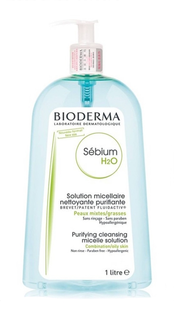 فراورده های پاک کننده آرایش از چشمها وصورت BIODERMA SEBIUM H2O 1l