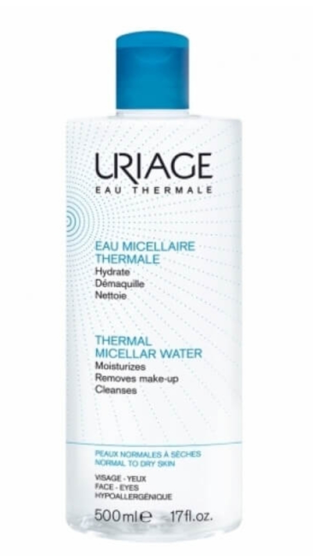 فراورده های پاک کننده آرایش از چشمها وصورت URIAGE URIAGE THERMAL MICELLAR WATER NORMAL TO DRY SKIN 500ml