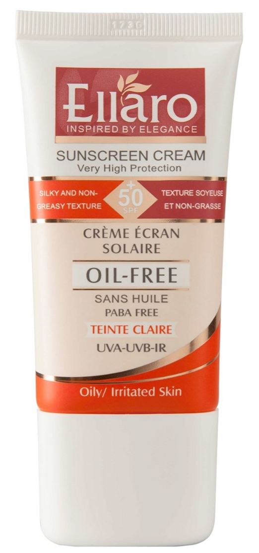 کرم ضد آفتاب Spf+50 فاقد چربی سری Teinte Claire الارو 40 میل