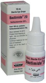 سولفاستامید سدیم 20%,10mL قطره محلول چشمی