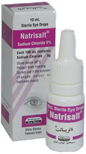 سدیم کلراید 5%,10mL قطره محلول چشمی