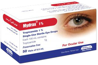 تروپیکامید 1%,0.5mL قطره محلول چشمی
