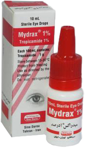 تروپیکامید 1%,10mL قطره محلول چشمی