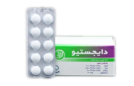 دایجستیو  40mg/6000[iU]/10500[iU]/600 قرص آهسته رهش خوراکی