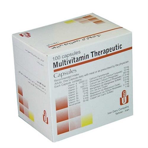 مولتی ویتامین تراپیوتیک  25000[iU]/20mg/5mg/50mg/10 کپسول خوراکی